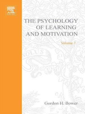 cover image of Psychology of Learning and Motivation